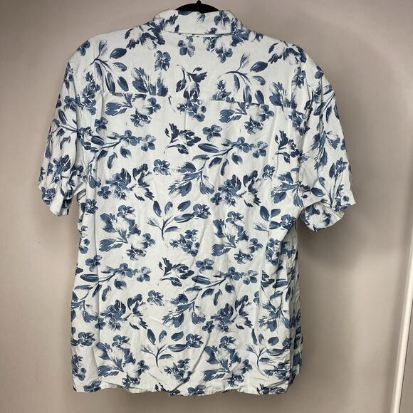 Bonobos Riviera Cabana Shirt Grey Daylight Floral Men's Large Button Up Casual - Picture 4 of 7